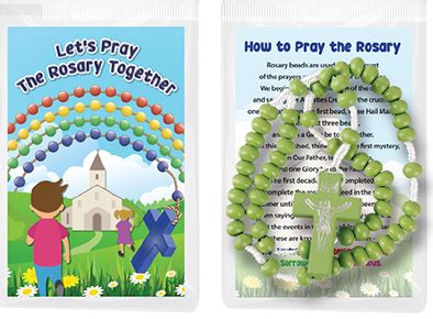 Rosary 60165 Green with Child Prayer