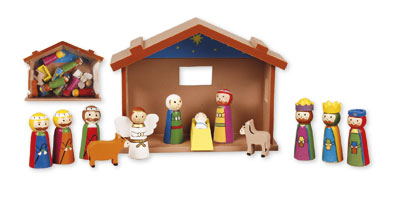 Nativity 89291 Children Wood with Figures