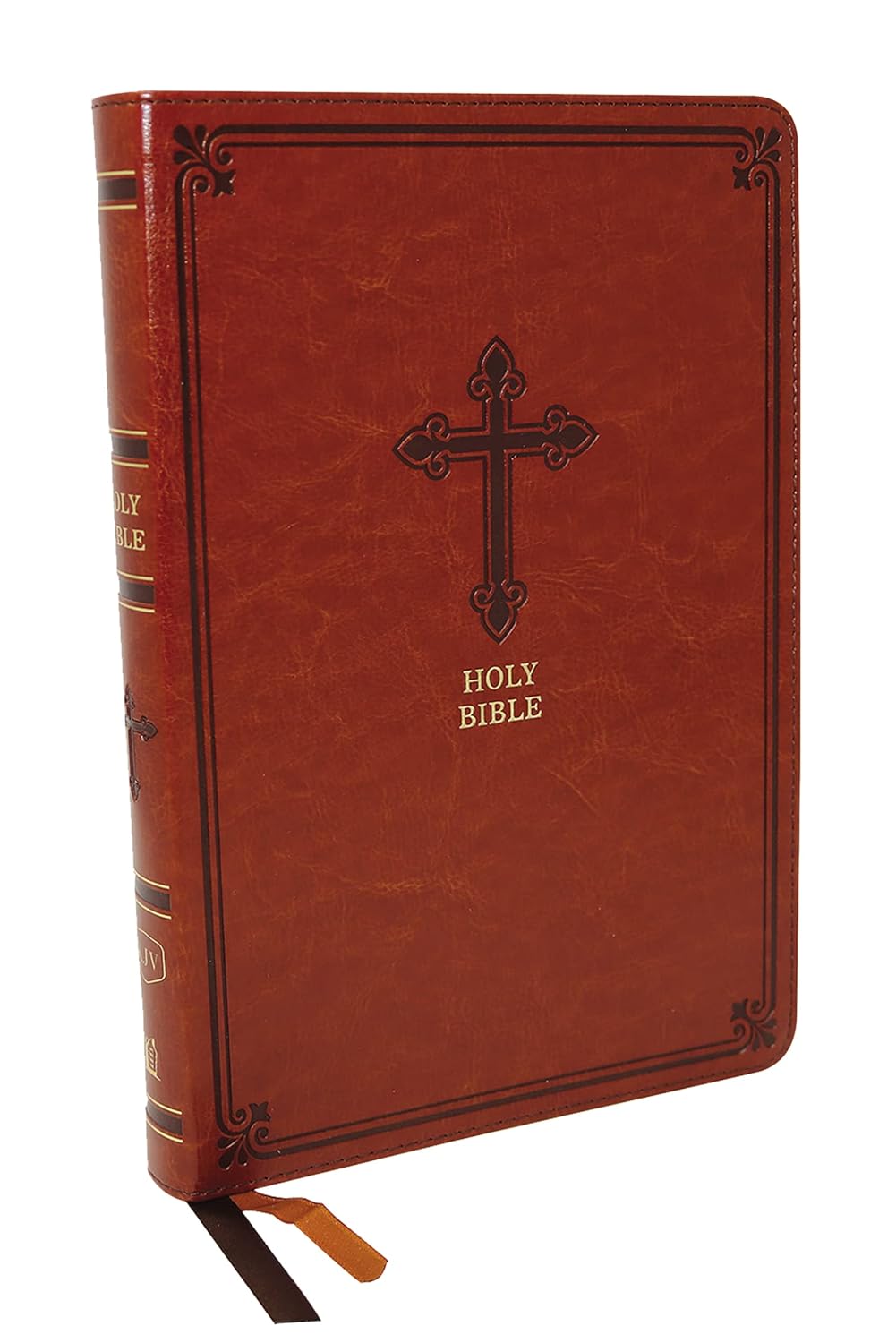 Bible KJV Thinline Brown Leathersoft Red Letter Comfort Print