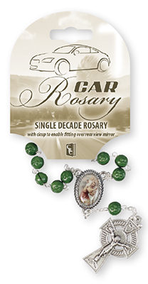 Car Rosary 63922 Shamrock