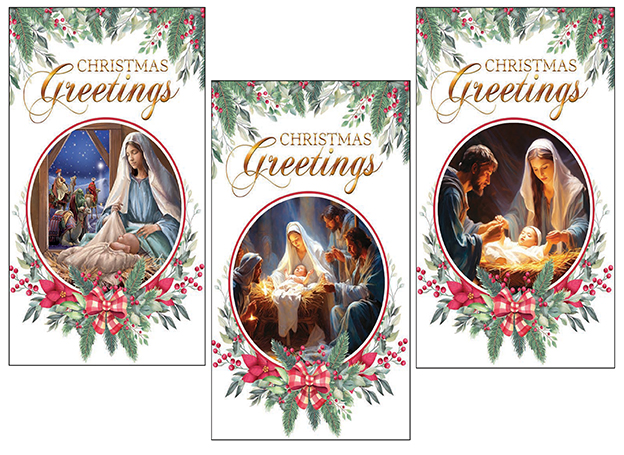 Card Christmas 97107 3 Designs Pack/10