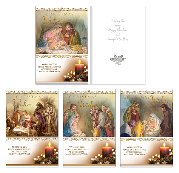 Card Christmas 92831 Christmas Wishes Gold Stamped