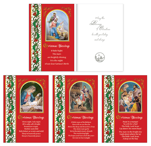 Card Christmas 92837 Gold Stamped 12/Box