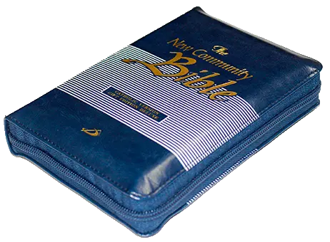 Bible NCB New Community Standard Blue Zipped