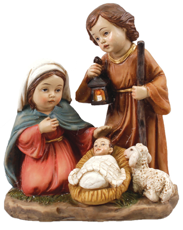 Nativity Set 89905 5" 4 Figures Resin Children's