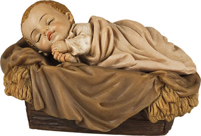 Baby Jesus and Manger 89012 3'' Resin