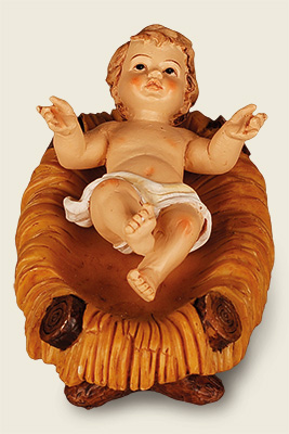 Nativity Resin Baby Jesus & Manger 3 inch (89014)