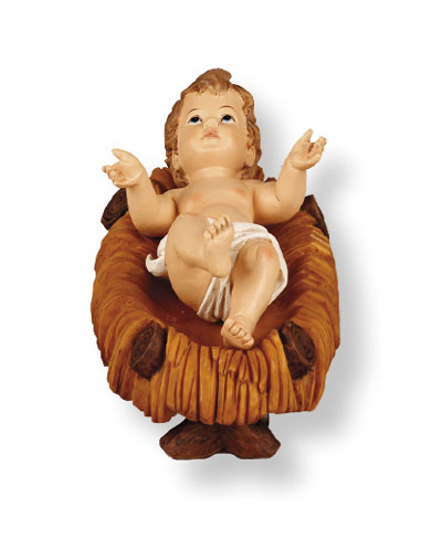 Nativity Resin Baby Jesus & Manger 4 1/2 inch (89016)