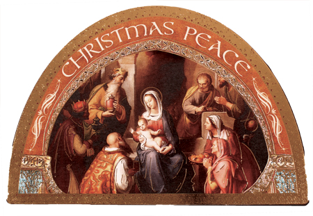 Plaque 89188 Wood Nativity Christmas Peace