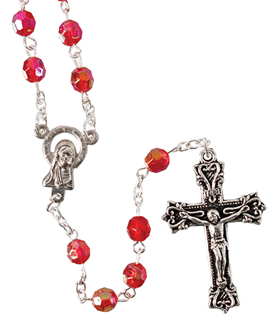 Rosary 6288/Ruby Acrylic