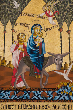 Card Christmas CX24FE Flight into Egypt