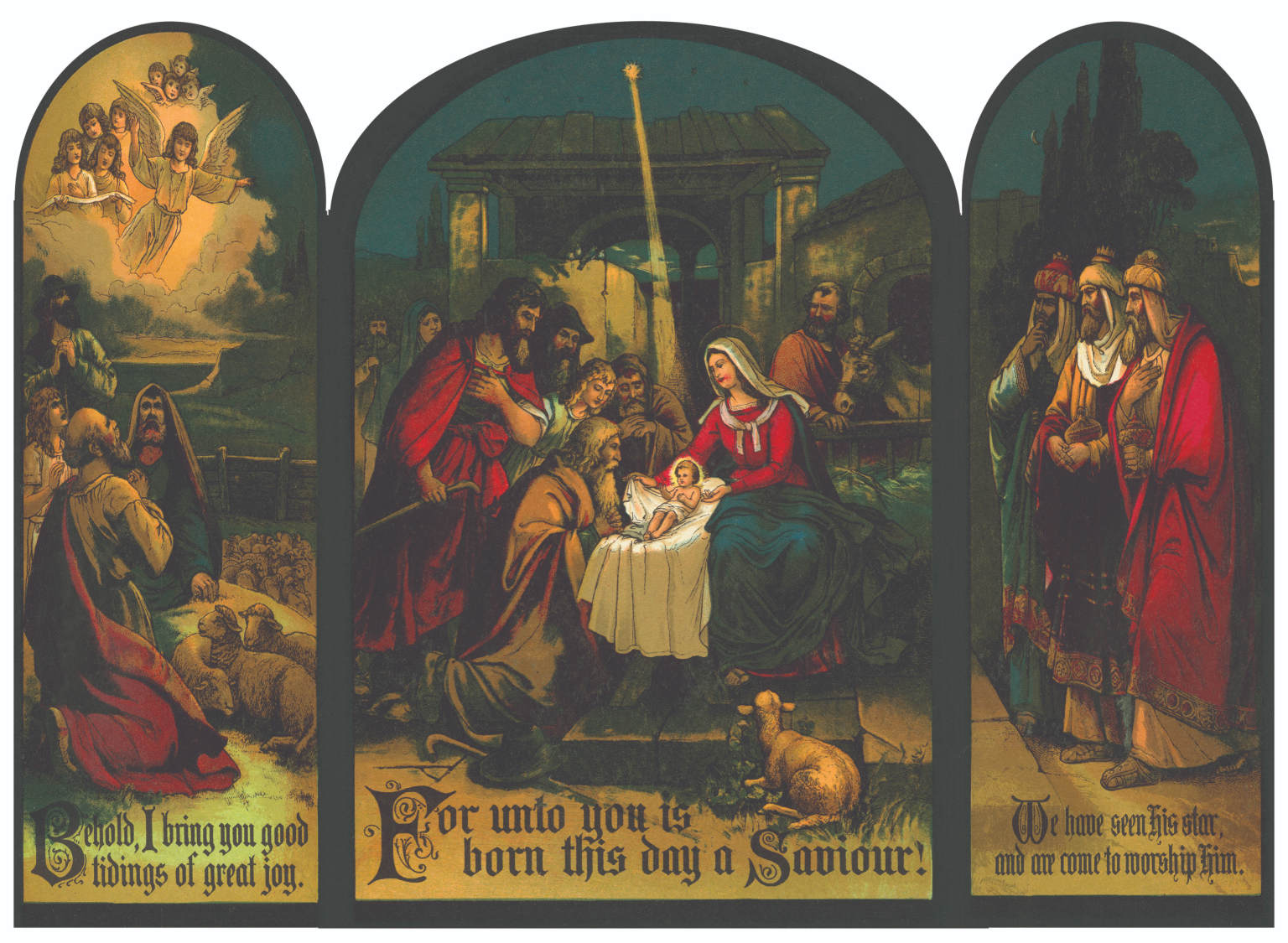 Card Christmas CX24TSC The Story of Christmas Triptych