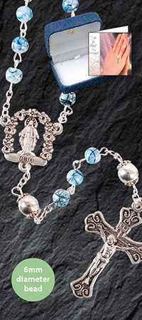 Rosary 63222 Miraculous Marble Blue