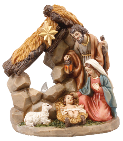 Nativity 89677 Holy Family 5 inch with Light