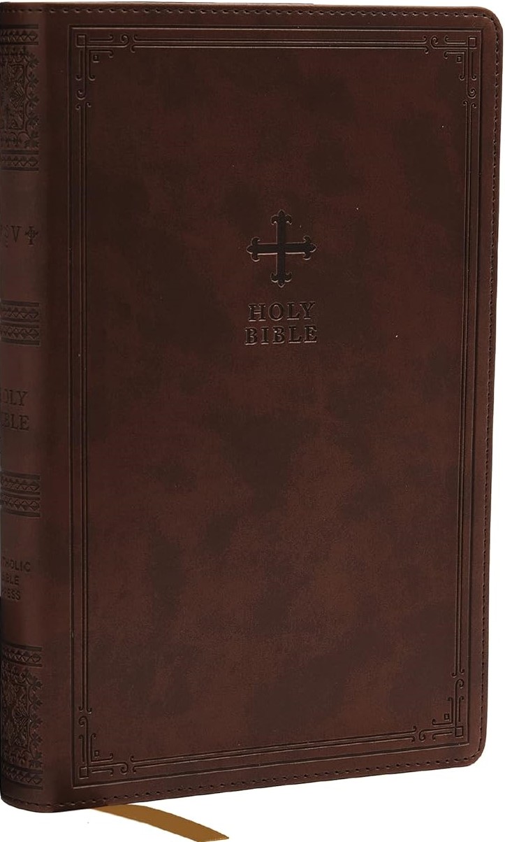 Bible NRSV Catholic Brown Comfort Print