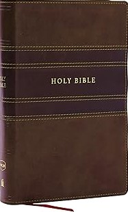 Bible NKJV Large Print Personal Size Brown Leafther soft