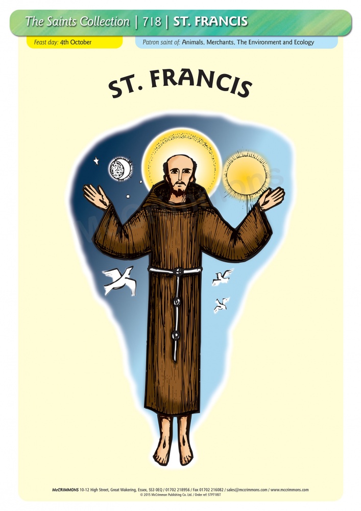 Poster STP718A3L St Francis of Assisi