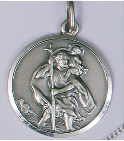 Medal 1090/8P St Christopher Sterling Silver with chain